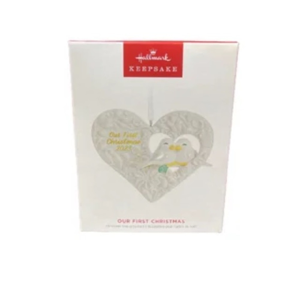 NIB 2023 Our First Christmas Together Love Birds Ornament Hallmark Porcelain